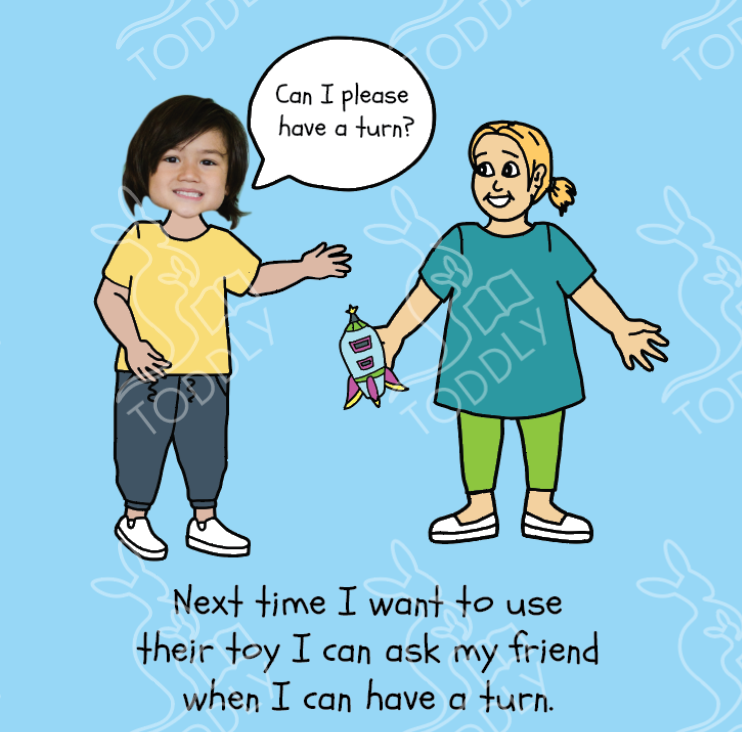 Customizable Book- I Can Take Turns